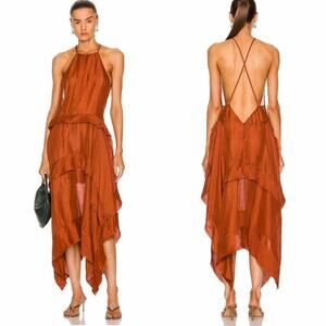 Cult Gaia Asymmetrical Tiered Dress Size XS - NWT